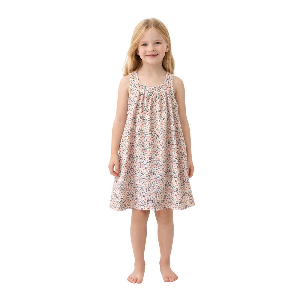 Tommy Bahama Girls Floral Sleeveless Sundress Pink White Stretch Sz 6
